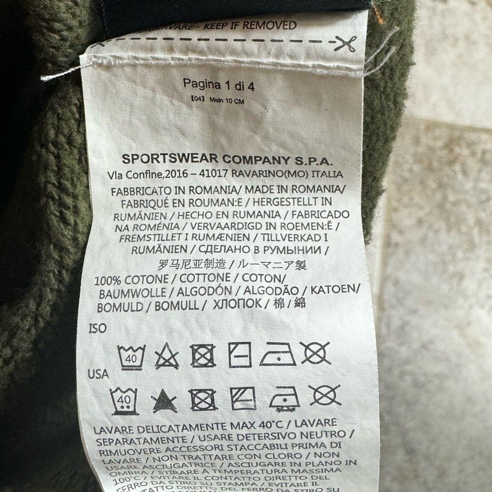 Supreme X Stone Island Olive Green Hoodie Sweater Mens Medium - Picture 13 of 14